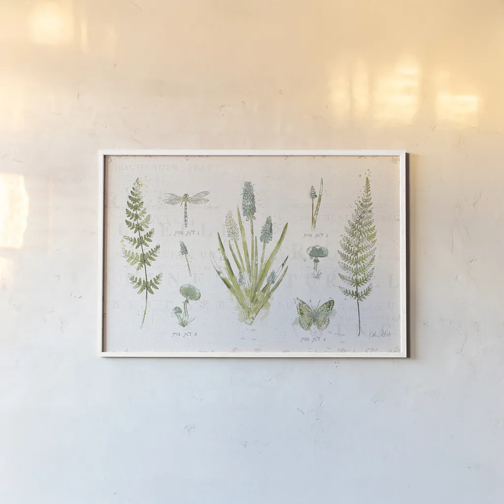 In the Forest I by Katie Pertiet. shown as a paper print in a white frame. Available as a archival giclee rolled canvas, fine art paper, or poster print. SKU 30270i.