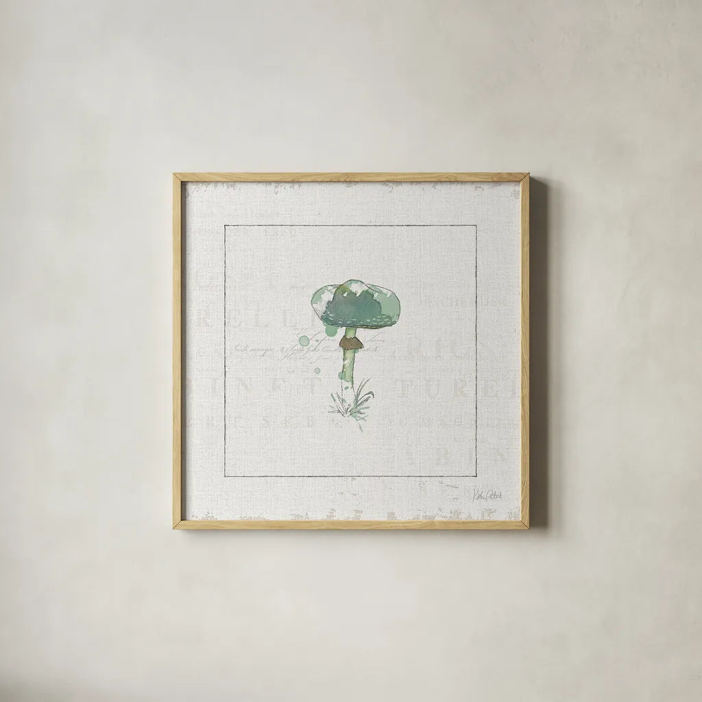In the Forest II by Katie Pertiet. Shown in a natural wood glass frame for a timeless modern aesthetic. Available as an archival giclee rolled canvas, fine art paper, or poster print. SKU 30271a.