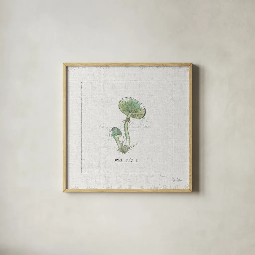 In the Forest III by Katie Pertiet. Shown in a natural wood glass frame for a timeless modern aesthetic. Available as an archival giclee rolled canvas, fine art paper, or poster print. SKU 30272a.
