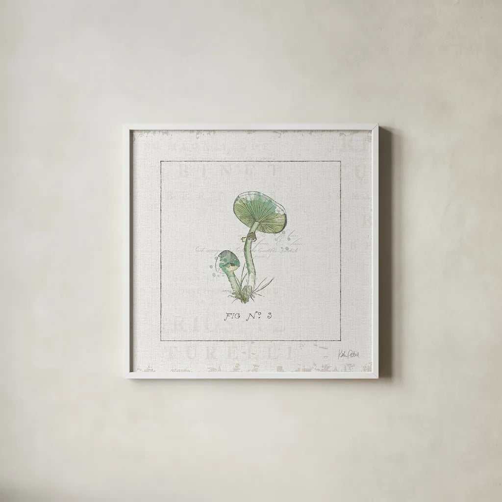 In the Forest III by Katie Pertiet. Shown in a crisp white glass frame for a clean and minimalist style. Available as an archival giclee rolled canvas, fine art paper, or poster print. SKU 30272a.
