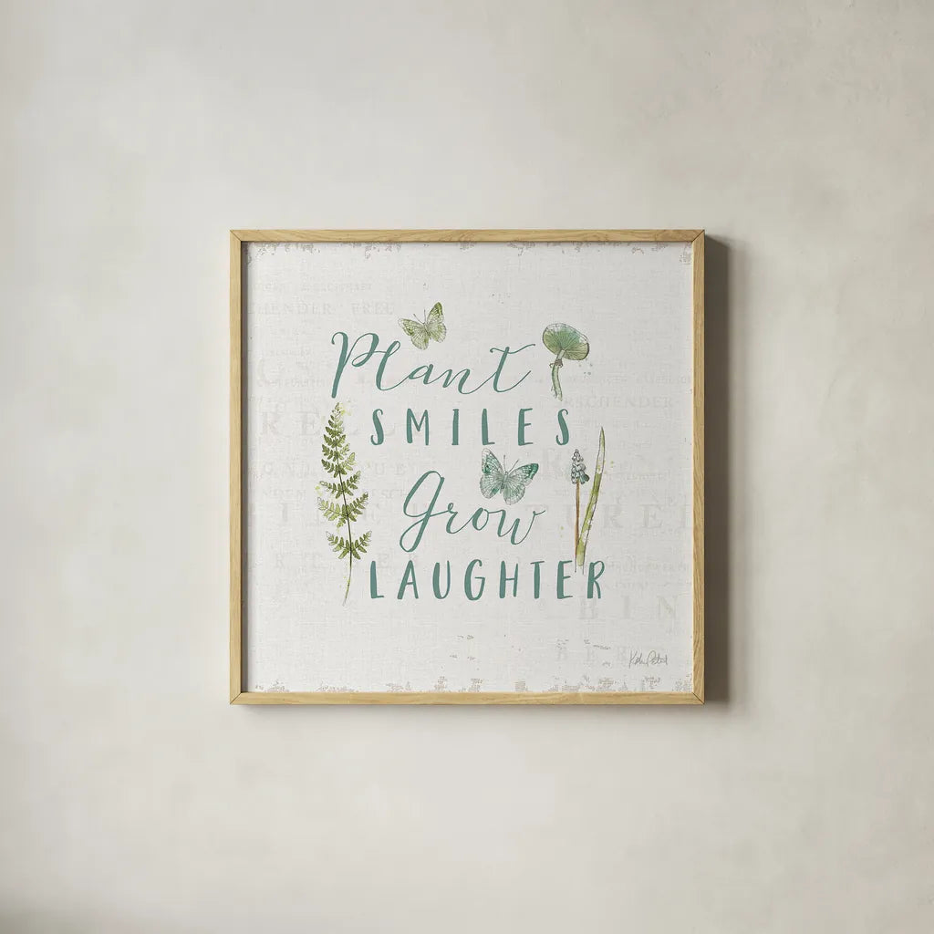 In the Forest IV by Katie Pertiet. Shown in a natural wood glass frame for a timeless modern aesthetic. Available as an archival giclee rolled canvas, fine art paper, or poster print. SKU 30273a.