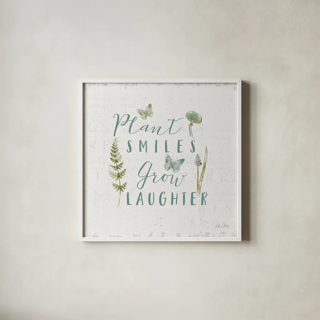 In the Forest IV by Katie Pertiet. Shown in a crisp white glass frame for a clean and minimalist style. Available as an archival giclee rolled canvas, fine art paper, or poster print. SKU 30273a.