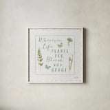 In the Forest IV Grace by Katie Pertiet. Shown in a crisp white glass frame for a clean and minimalist style. Available as an archival giclee rolled canvas, fine art paper, or poster print. SKU 43895a.