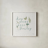 In the Forest V by Katie Pertiet. Shown in a crisp white glass frame for a clean and minimalist style. Available as an archival giclee rolled canvas, fine art paper, or poster print. SKU 30274a.