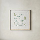 In the Forest V Harvest by Katie Pertiet. Shown in a natural wood glass frame for a timeless modern aesthetic. Available as an archival giclee rolled canvas, fine art paper, or poster print. SKU 43896a.
