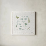 In the Forest V Harvest by Katie Pertiet. Shown in a crisp white glass frame for a clean and minimalist style. Available as an archival giclee rolled canvas, fine art paper, or poster print. SKU 43896a.