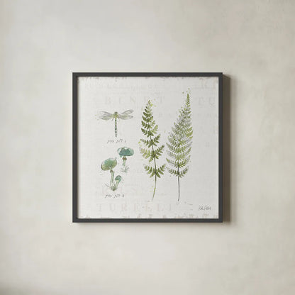 In the Forest VI by Katie Pertiet. Shown in a sleek black glass frame for a contemporary gallery look. Available as an archival giclee rolled canvas, fine art paper, or poster print. SKU 30275a.