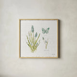 In the Forest VII by Katie Pertiet. Shown in a natural wood glass frame for a timeless modern aesthetic. Available as an archival giclee rolled canvas, fine art paper, or poster print. SKU 30276a.