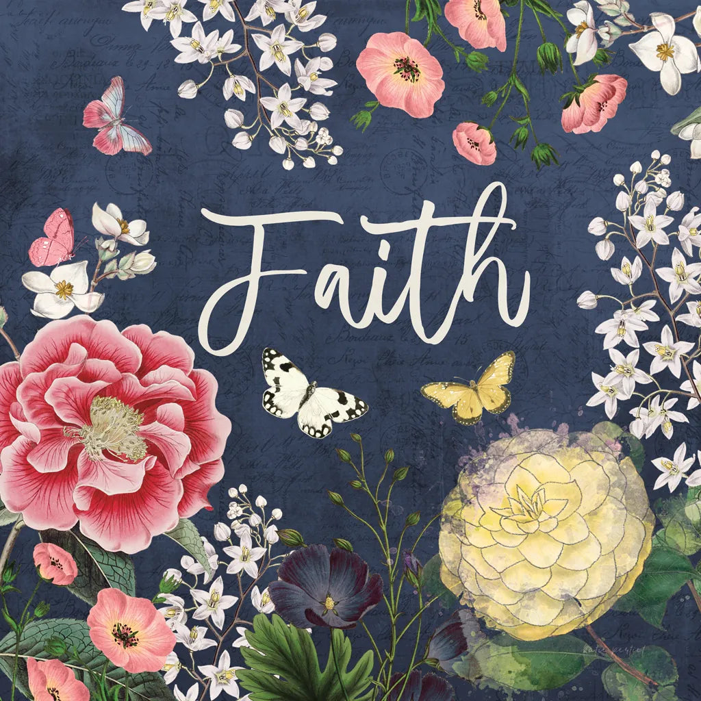 Indigo Garden IV by Katie Pertiet. SKU 94952a. Archival Giclee Fine art print for wall decor.