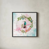 Kaleidoscope VI by Katie Pertiet. Shown in a sleek black glass frame for a contemporary gallery look. Available as an archival giclee rolled canvas, fine art paper, or poster print. SKU 91803a.