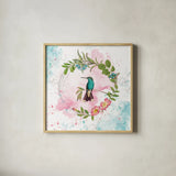 Kaleidoscope VI by Katie Pertiet. Shown in a natural wood glass frame for a timeless modern aesthetic. Available as an archival giclee rolled canvas, fine art paper, or poster print. SKU 91803a.