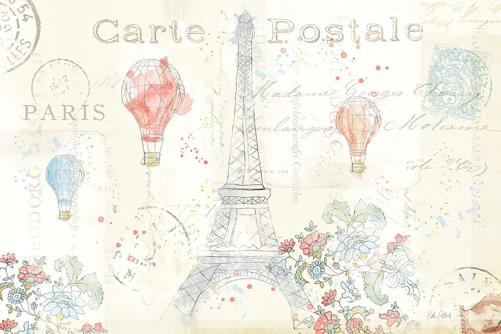 Lighthearted in Paris I by Katie Pertiet. SKU 25054i. Archival Giclee Fine art print for wall decor.
