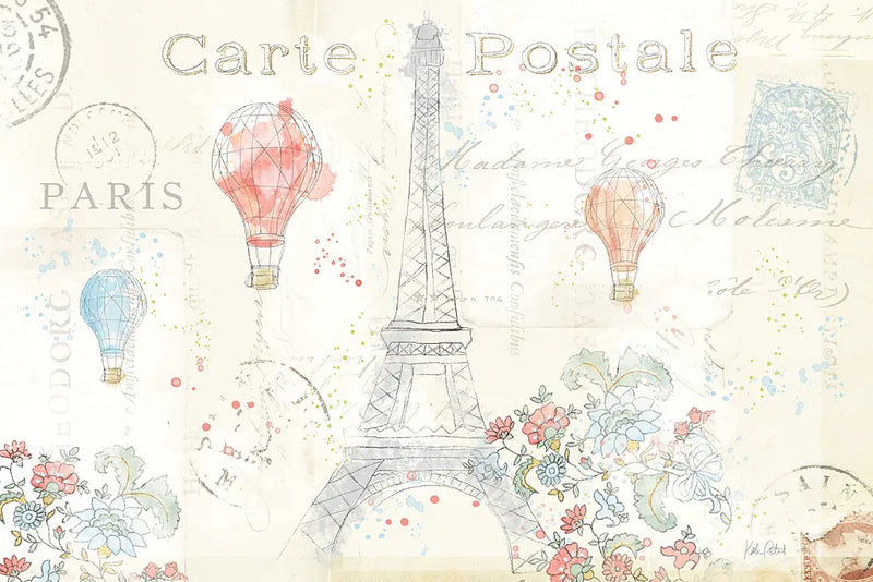 Lighthearted in Paris I by Katie Pertiet. SKU 25054i. Archival Giclee Fine art print for wall decor.