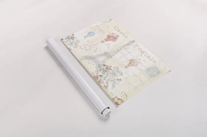 Lighthearted in Paris I by Katie Pertiet. shown as a rolled paper print. Available as archival giclee rolled canvas, fine art paper, or poster print. SKU 25054i.