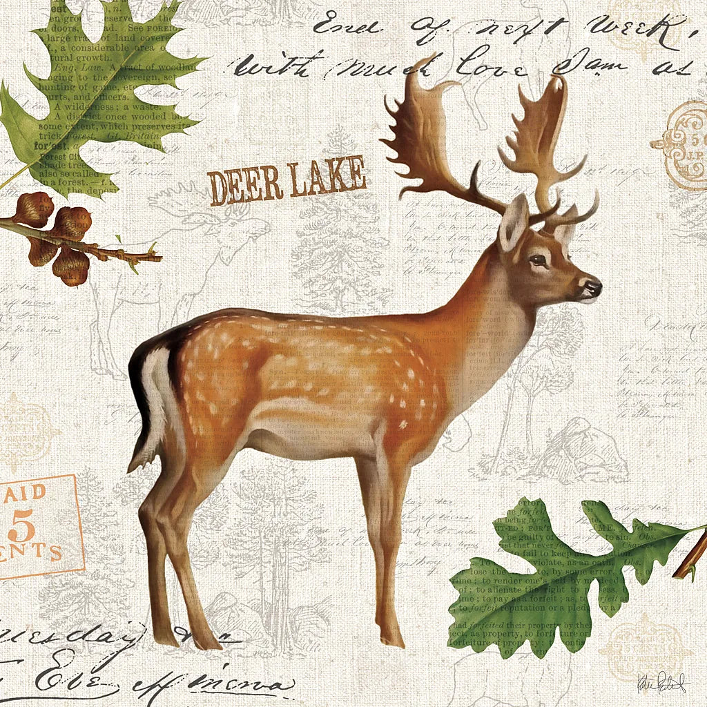 Lodge Collage VII by Katie Pertiet. SKU 24139a. Archival Giclee Fine art print for wall decor.