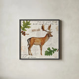 Lodge Collage VII by Katie Pertiet. Shown in a sleek black glass frame for a contemporary gallery look. Available as an archival giclee rolled canvas, fine art paper, or poster print. SKU 24139a.