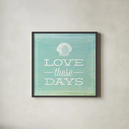 Love these Days by Katie Pertiet. Shown in a sleek black glass frame for a contemporary gallery look. Available as an archival giclee rolled canvas, fine art paper, or poster print. SKU 52924a.