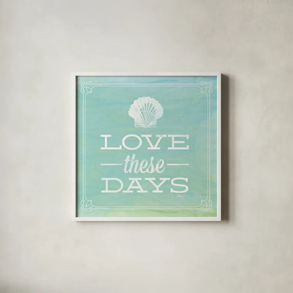 Love these Days by Katie Pertiet. Shown in a crisp white glass frame for a clean and minimalist style. Available as an archival giclee rolled canvas, fine art paper, or poster print. SKU 52924a.
