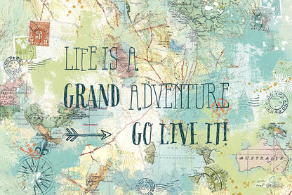 Map Sentiments I by Katie Pertiet. SKU 28740i. Archival Giclee Fine art print for wall decor.