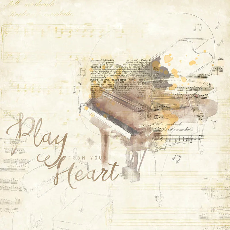 Musical Gift III by Katie Pertiet. SKU 18620a. Archival Giclee Fine art print for wall decor.