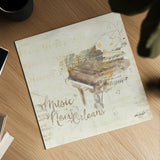 Musical Gift New Orleans by Katie Pertiet. Shown as a detailed flat fine art print, highlighting archival giclee quality. Available as an archival giclee rolled canvas, fine art paper, or poster print. SKU 20913a.