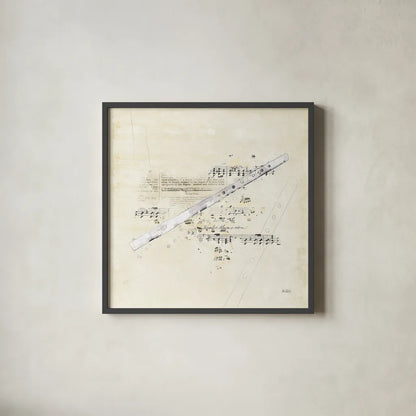 Musical Gift V by Katie Pertiet. Shown in a sleek black glass frame for a contemporary gallery look. Available as an archival giclee rolled canvas, fine art paper, or poster print. SKU 58451a.