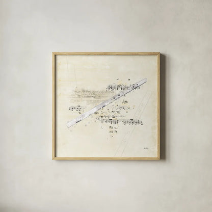 Musical Gift V by Katie Pertiet. Shown in a natural wood glass frame for a timeless modern aesthetic. Available as an archival giclee rolled canvas, fine art paper, or poster print. SKU 58451a.