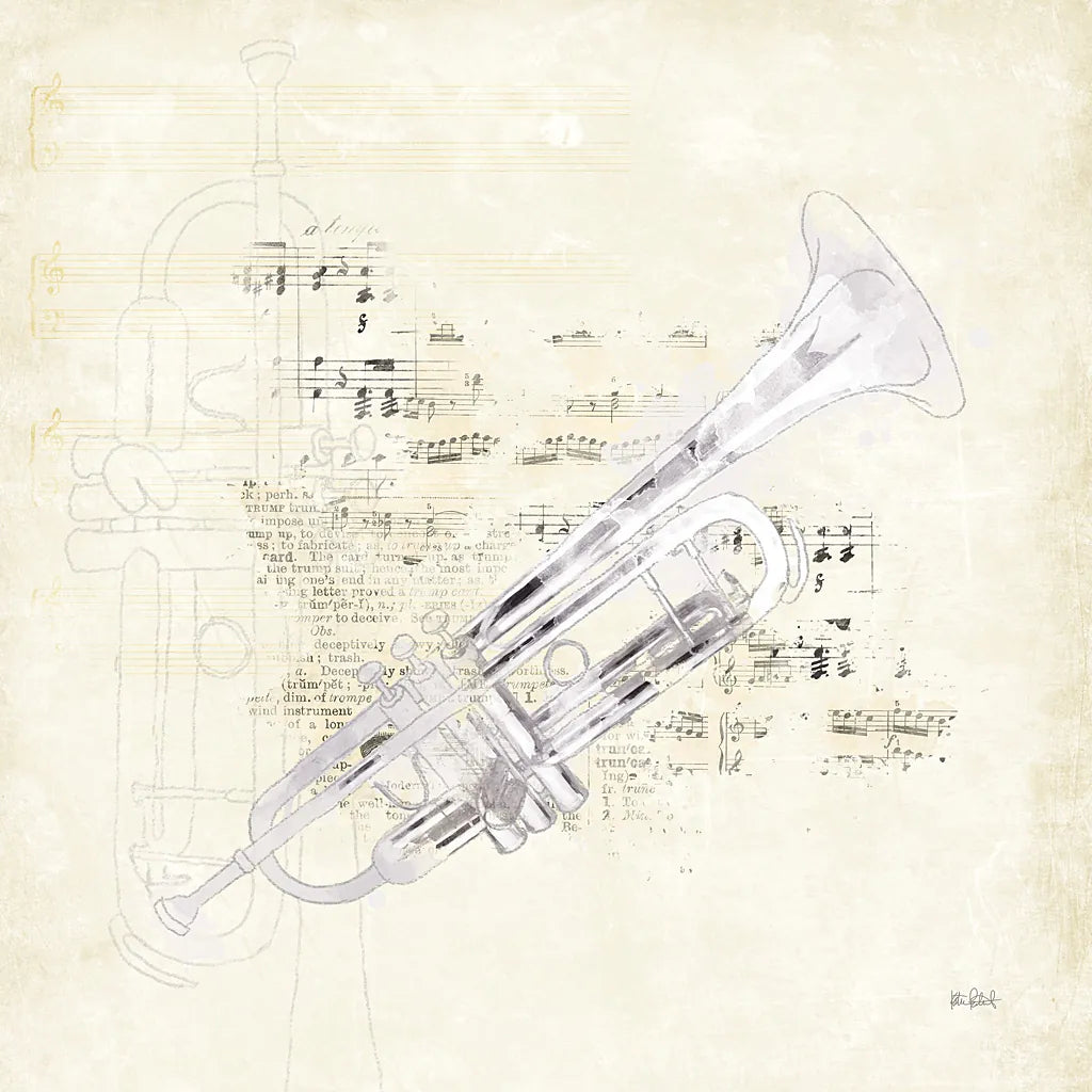 Musical Gift VI by Katie Pertiet. SKU 58452a. Archival Giclee Fine art print for wall decor.
