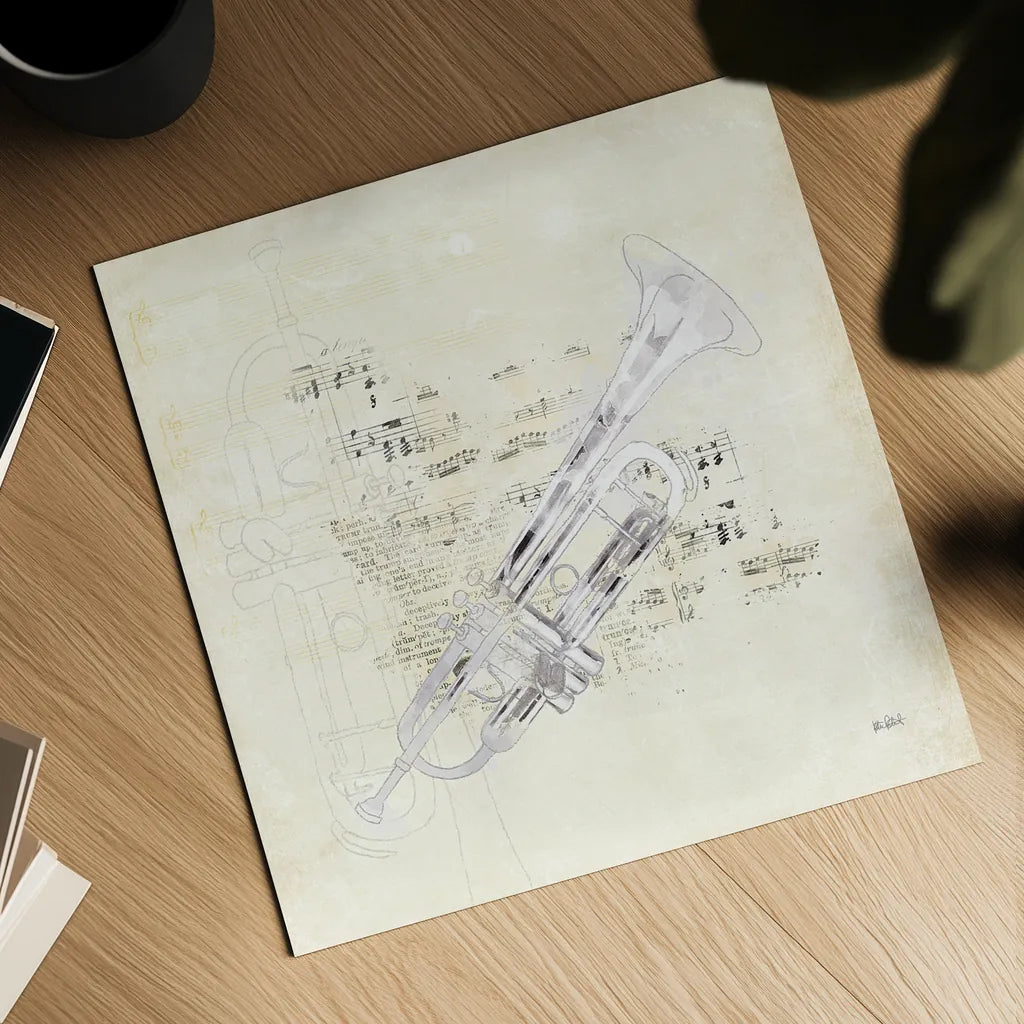 Musical Gift VI by Katie Pertiet. Shown as a detailed flat fine art print, highlighting archival giclee quality. Available as an archival giclee rolled canvas, fine art paper, or poster print. SKU 58452a.