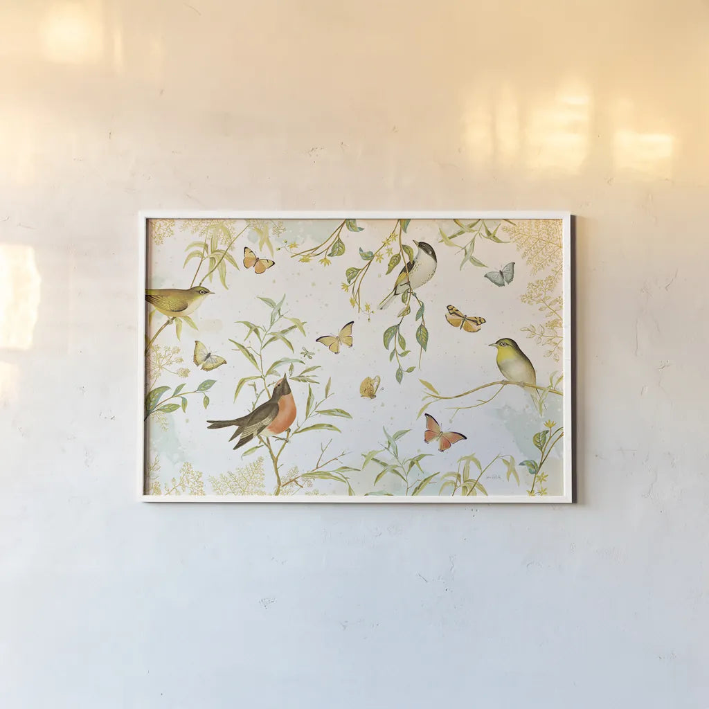 Natures Wisdom I by Katie Pertiet. shown as a paper print in a white frame. Available as a archival giclee rolled canvas, fine art paper, or poster print. SKU 33551i.