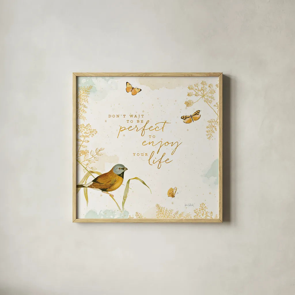 Natures Wisdom V by Katie Pertiet. Shown in a natural wood glass frame for a timeless modern aesthetic. Available as an archival giclee rolled canvas, fine art paper, or poster print. SKU 33555a.