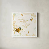 Natures Wisdom V by Katie Pertiet. Shown in a crisp white glass frame for a clean and minimalist style. Available as an archival giclee rolled canvas, fine art paper, or poster print. SKU 33555a.