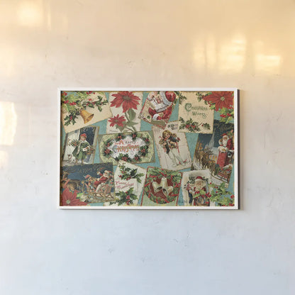 Nostalgic Holiday I by Katie Pertiet. shown as a paper print in a white frame. Available as a archival giclee rolled canvas, fine art paper, or poster print. SKU 48939i.