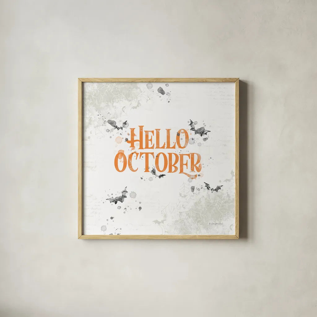 October 31st III by Katie Pertiet. Shown in a natural wood glass frame for a timeless modern aesthetic. Available as an archival giclee rolled canvas, fine art paper, or poster print. SKU 87859a.