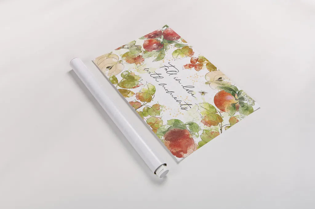 Orchard Harvest I by Katie Pertiet. shown as a rolled paper print. Available as archival giclee rolled canvas, fine art paper, or poster print. SKU 49942i.