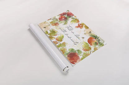 Orchard Harvest I by Katie Pertiet. shown as a rolled paper print. Available as archival giclee rolled canvas, fine art paper, or poster print. SKU 49942i.