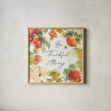 Orchard Harvest II by Katie Pertiet. Shown in a natural wood glass frame for a timeless modern aesthetic. Available as an archival giclee rolled canvas, fine art paper, or poster print. SKU 49943a.