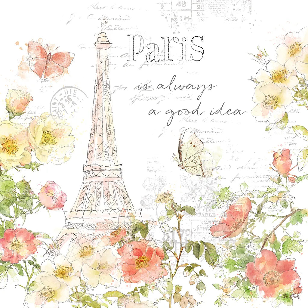 Painting Paris III by Katie Pertiet. SKU 45617a. Archival Giclee Fine art print for wall decor.