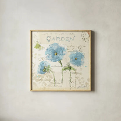 Romantic Morning II by Katie Pertiet. Shown in a natural wood glass frame for a timeless modern aesthetic. Available as an archival giclee rolled canvas, fine art paper, or poster print. SKU 24142a.