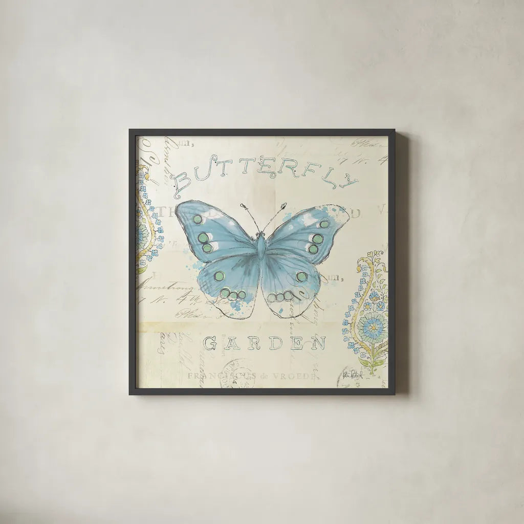 Romantic Morning IV by Katie Pertiet. Shown in a sleek black glass frame for a contemporary gallery look. Available as an archival giclee rolled canvas, fine art paper, or poster print. SKU 24144a.