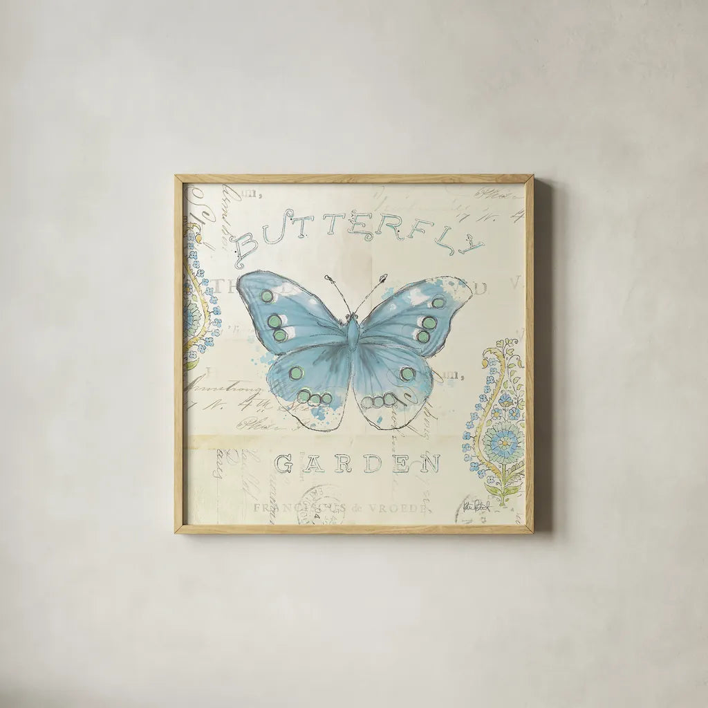 Romantic Morning IV by Katie Pertiet. Shown in a natural wood glass frame for a timeless modern aesthetic. Available as an archival giclee rolled canvas, fine art paper, or poster print. SKU 24144a.