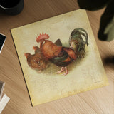 Rooster II by Katie Pertiet. Shown as a detailed flat fine art print, highlighting archival giclee quality. Available as an archival giclee rolled canvas, fine art paper, or poster print. SKU 29526a.