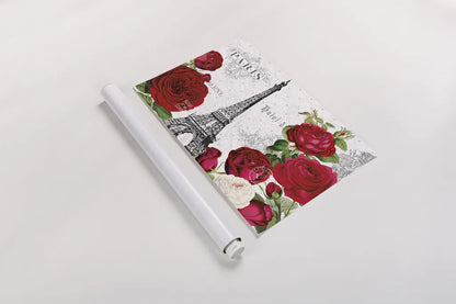 Rouge Paris I by Katie Pertiet. shown as a rolled paper print. Available as archival giclee rolled canvas, fine art paper, or poster print. SKU 43774i.