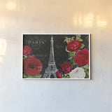 Rouge Paris I Black by Katie Pertiet. shown as a paper print in a white frame. Available as a archival giclee rolled canvas, fine art paper, or poster print. SKU 43777i.
