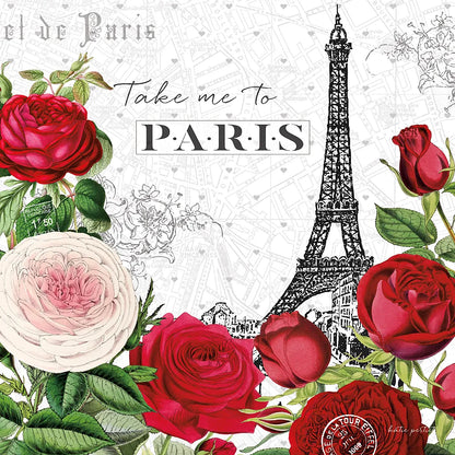 Rouge Paris III by Katie Pertiet. SKU 43776a. Archival Giclee Fine art print for wall decor.