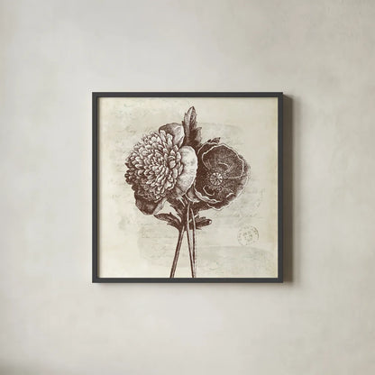 Spa Botanical III by Katie Pertiet. Shown in a sleek black glass frame for a contemporary gallery look. Available as an archival giclee rolled canvas, fine art paper, or poster print. SKU 12339a.