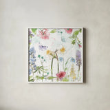 Spring Splash II by Katie Pertiet. Shown in a crisp white glass frame for a clean and minimalist style. Available as an archival giclee rolled canvas, fine art paper, or poster print. SKU 48822a.