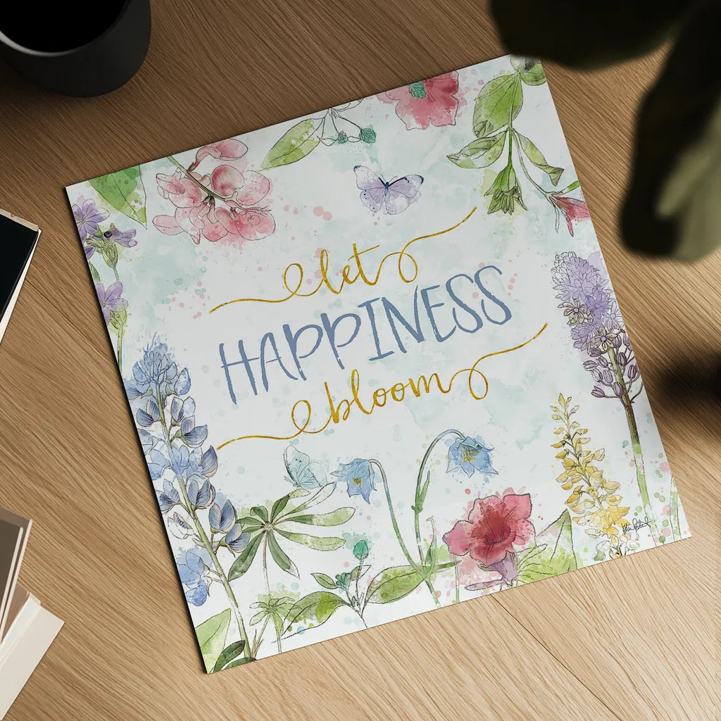 Spring Splash IV by Katie Pertiet. Shown as a detailed flat fine art print, highlighting archival giclee quality. Available as an archival giclee rolled canvas, fine art paper, or poster print. SKU 48824a.