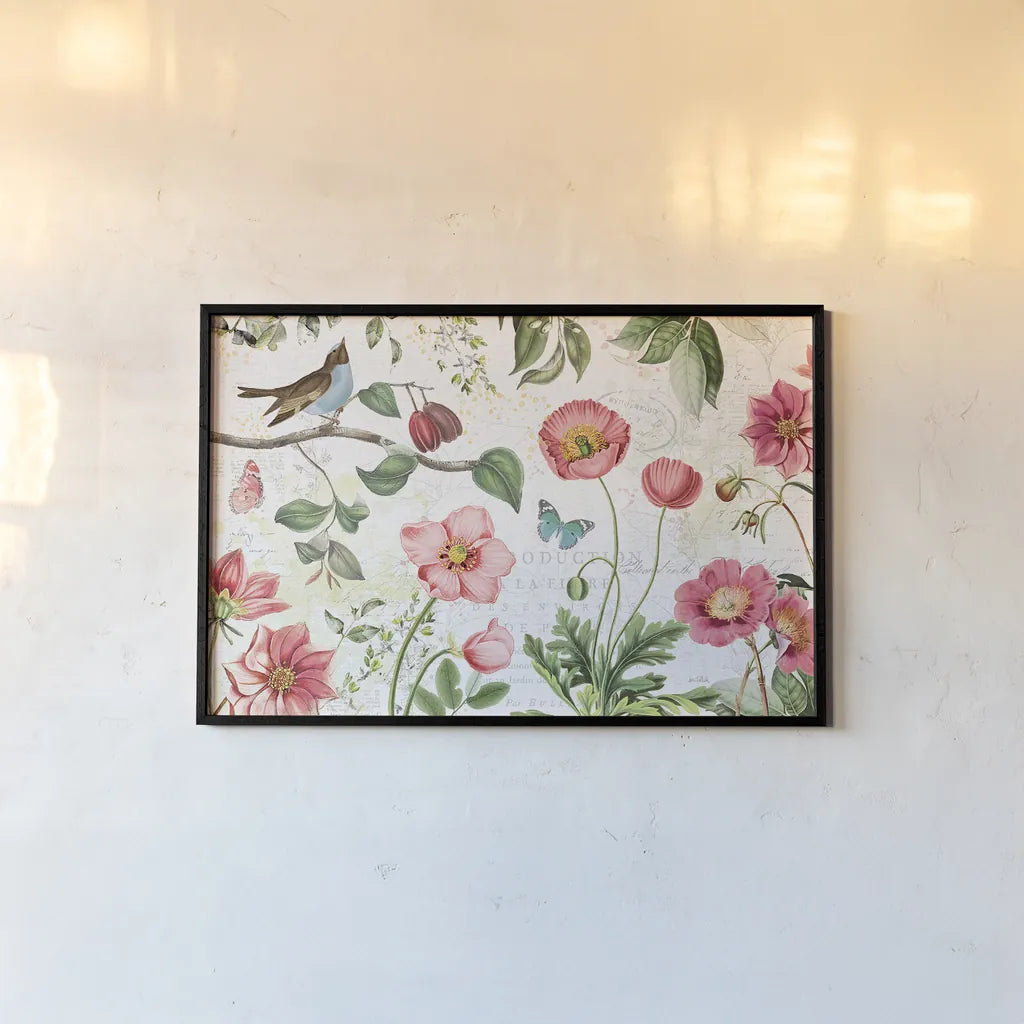 Studio Botanicals I by Katie Pertiet. shown as a paper print in a black flame. Available as a archival giclee rolled canvas, fine art paper, or poster print. SKU 49493i.