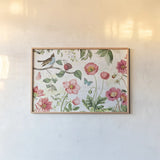 Studio Botanicals I by Katie Pertiet. shown as a paper print in a natural frame. Available as a archival giclee rolled canvas, fine art paper, or poster print. SKU 49493i.